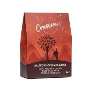 Conscious Chocolate Salted Chocolate Dates 50g