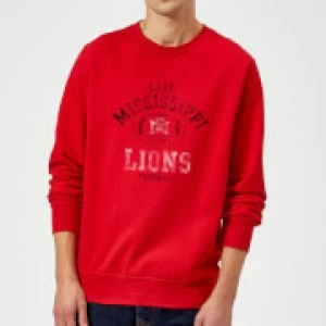 East Mississippi Community College Lions Football Distressed Sweatshirt - Red - S