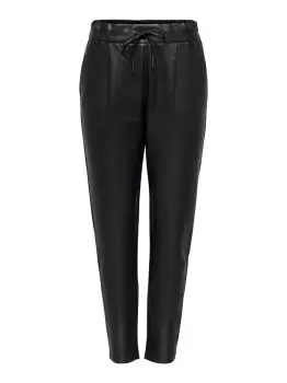 ONLY Poptrash Coated Trousers Women Black