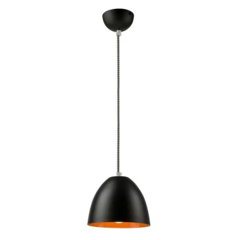 Lamkur Lighting - Livia Dome Pendant Ceiling Lights Black, 1x E27