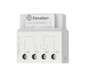 Finder, 24V dc Coil Monostable Relay SPNO, 12A Switching Current Switch Box Single Pole, 13.31.9.024.4300