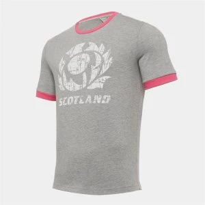 Macron Scotland T Shirt Mens - GryM/Rasp