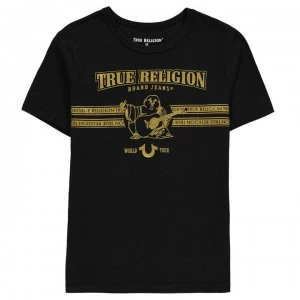True Religion Junior Boys Buddha T Shirt - BLACK