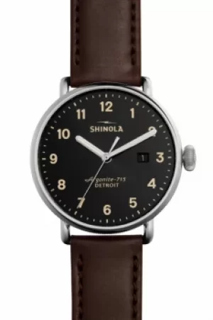 Shinola Canfield 3 hand 43mm Oxblood Leather Strap Watch S0120001939