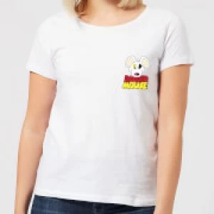 Danger Mouse Pocket Logo Womens T-Shirt - White - 5XL