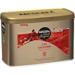Nescafe Gold Origins Collection Cap Colombia Instant Ground Coffee Tin 500g