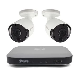 Swann 4 Channel 5MP Security System: DVR- 4980 with 1TB HDD + 2x Thermal Sensing Cameras