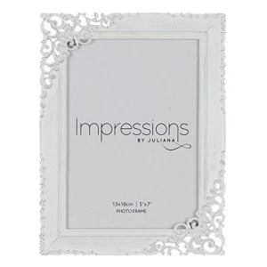 5" x 7" - Impressions Cream Distressed Photo Frame