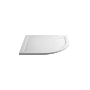 1200x800mm Left Hand Offset Quadrant Stone Resin Shower Tray - Pearl