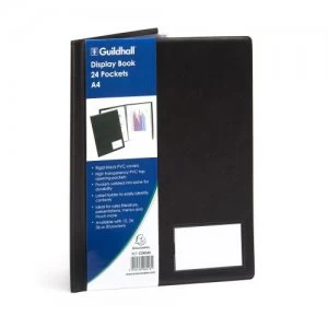 Guildhall Display Book A4 24 Pockets Black