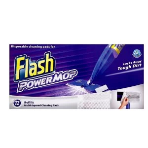 Flash Power Mop Refill Pads - Pack of 12