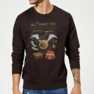 Harry Potter All I Want Christmas Sweatshirt - Black - XXL