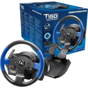 Thrustmaster T150 RS Force Feedback Steering wheel USB 2.0 PlayStation 3, PlayStation 4, PC Black, Blue incl. foot pedals