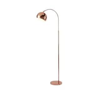 140cm Copper Finish Curve Arch Floor Lamp