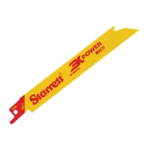 Starrett B6105-5 Bi-Metal Reciprocating Blade, Straight 152mm 10 TPI (Pack 5)
