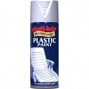 Plastikote Gloss Plastic Aerosol Spray Paint White 400ml