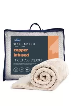 Silentnight Wellbeing Copper Mattress Topper - Size: Super King Size - White