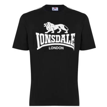Lonsdale Large Logo T Shirt Mens - Black
