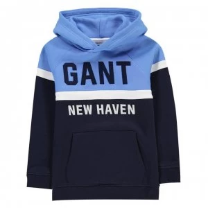 Gant 3 Colour Hooded Sweatshirt - Pacific Blue445