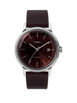 Timex Timex Marlin Automatic 40Mm Case Burgundy Dial And Mesh Strap