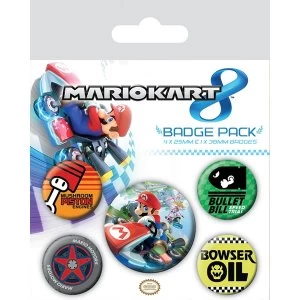 Mario Kart 8 Badge Pack