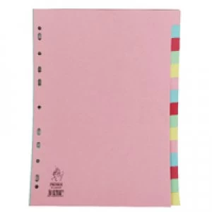 Nice Price A4 Manilla Divider 15-Part Pink With Multi-Colour Tabs WX01516