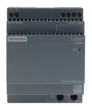Siemens LOGO!POWER Switch Mode DIN Rail Power Supply 100 240V ac Input, 24V dc Output, 4A 96W
