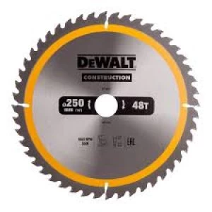 DEWALT Construction Circular Saw Blade 250mm 48T 30mm