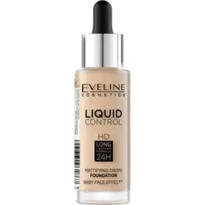Eveline Cosmetics Liquid Control Liquid Foundation With Pipette Shade 015 Light Vanilla 32 ml
