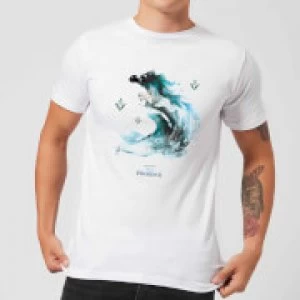 Frozen 2 Nokk Water Silhouette Mens T-Shirt - White - 4XL