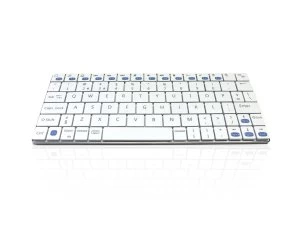 Accuratus Ultra Sleek Mini Wireless White Keyboard