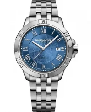 Raymond Weil Tango Blue Dial Stainless Steel Mens Watch 8160-ST-00508 8160-ST-00508