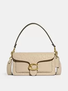 Coach Signature Leather Tabby Shoulder Bag 26 - Ivory