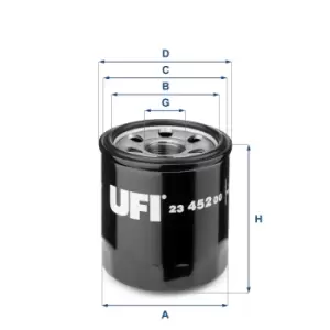 UFI 23.452.00 Oil Filter Oil Spin-On