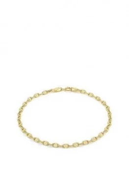 Love GOLD 9ct Gold Fancy Chain Link Bracelet, One Colour, Women