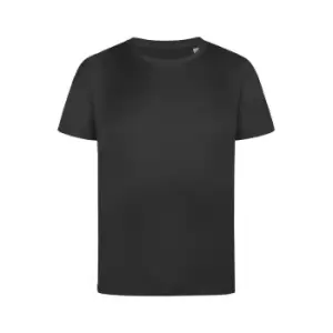 Stedman Childrens/Kids Sports Active T-Shirt (L) (Black Opal)