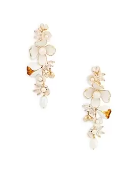 Kate Spade New York Bouquet Toss Cubic Zirconia, Cluster Flower Drop Earrings