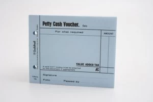 Guildhall Petty Cash Voucher Pad Blue PK5