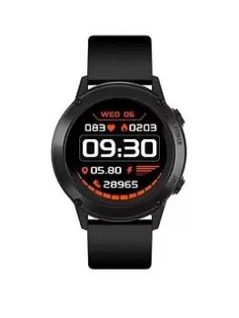 Reflex Active Series 18 Black Smartwatch With Built-In Gps, Full Colour Touch Screen And Up To 10 Day Battery Life