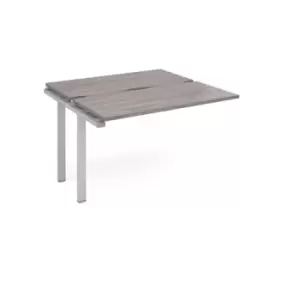 Adapt sliding top add on unit single 1200mm x 1200mm - silver frame and grey oak top