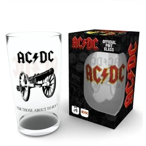 AC/DC Rock Large Glass