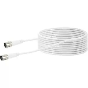 Schwaiger Antennas, SAT Cable [1x F quick connector - 1x F quick connector] 10.00 m 10 dB fourfold shielding White
