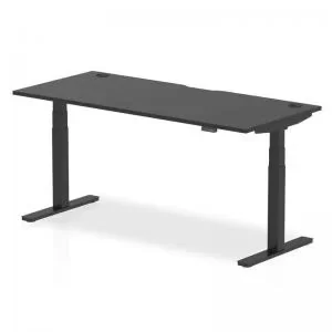 Air Black Series 1800 x 800mm Height Adjustable Desk Black Top with