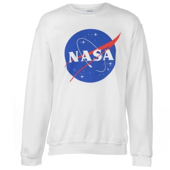 Official NASA Logo Sweatshirt Mens - White
