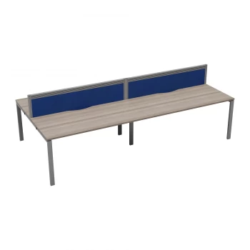 CB 4 Person Bench 1600 x 780 - Grey Oak Top and Silver Legs