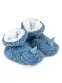 TOTES Babies Narwhal Booties - Blue Size 12-18 Months