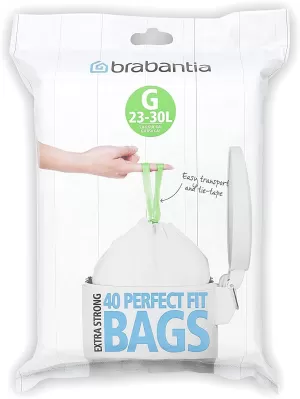 Brabantia 30L Size G Bin Liners - Pack of 40