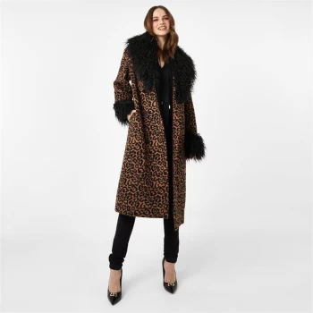 Biba BIBA Leopard Print Faux Fur Coat - Leopard