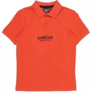 Barbour International Boys Formula Polo Shirt - Orange