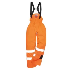 Biz Flame Hi Vis Flame Resistant Rain Lined Trousers Orange M